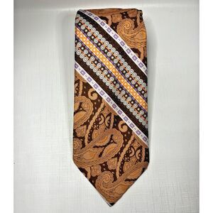 Sears Mens Paisley Wide Necktie Preppy Career Formal Business Corporate
